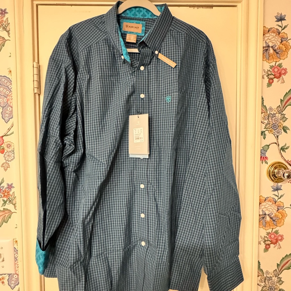 Ariat Men's Blue Checkered Shirt